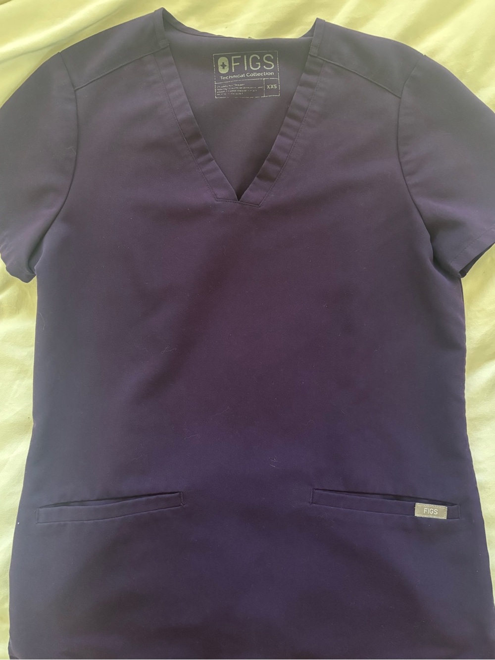 Figs Women's V-Neck Scrub Top and Bottom Set in Purple